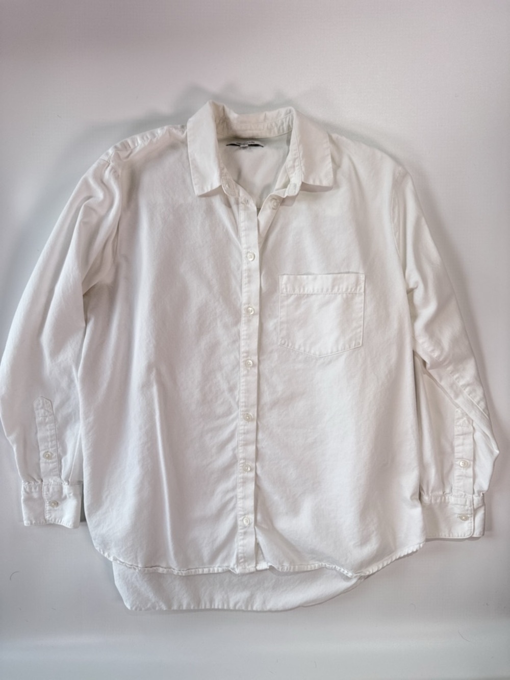 Madewell Women Central Shirt White Cotton Modal Button Up S - Picture 2 of 12